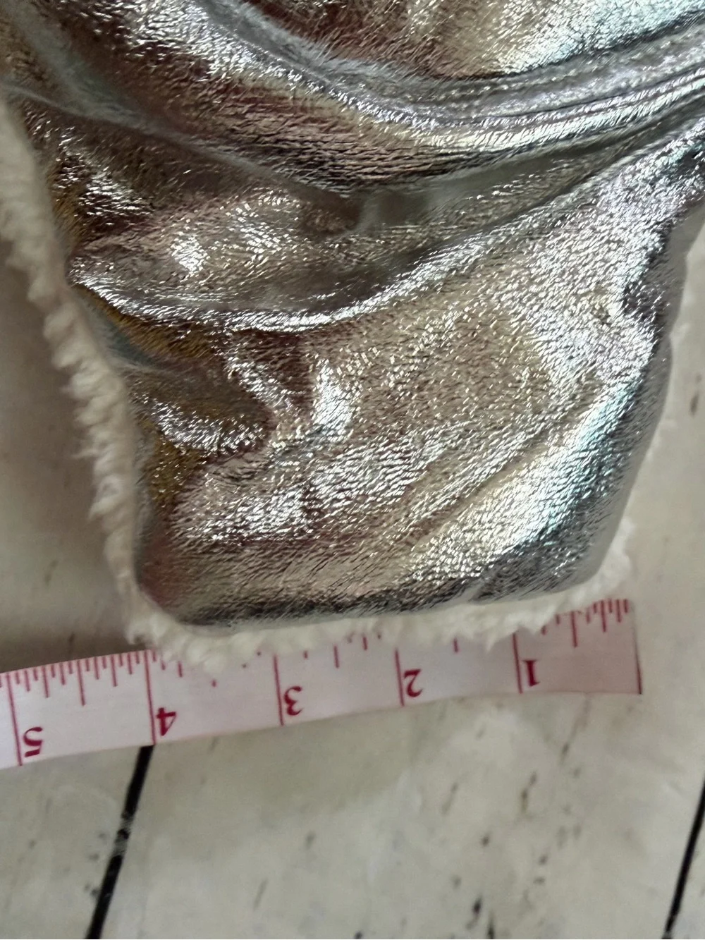 Boots & Barkley Metallic Silver Trapper Hat with White Sherpa